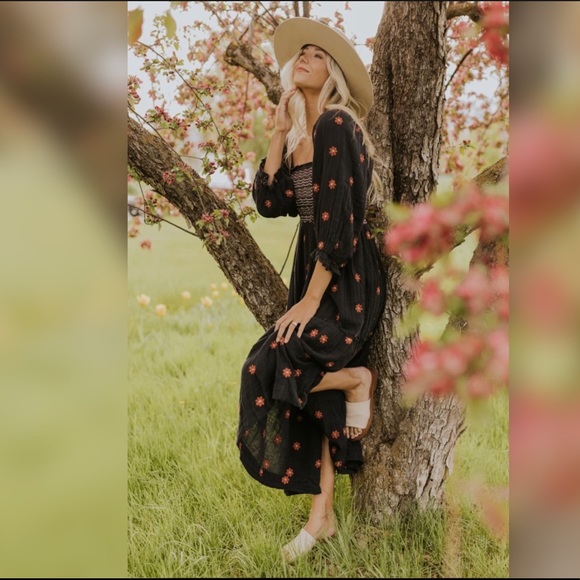 Free People - Dahlia Embroidered Maxi Dress - Picture 2 of 10